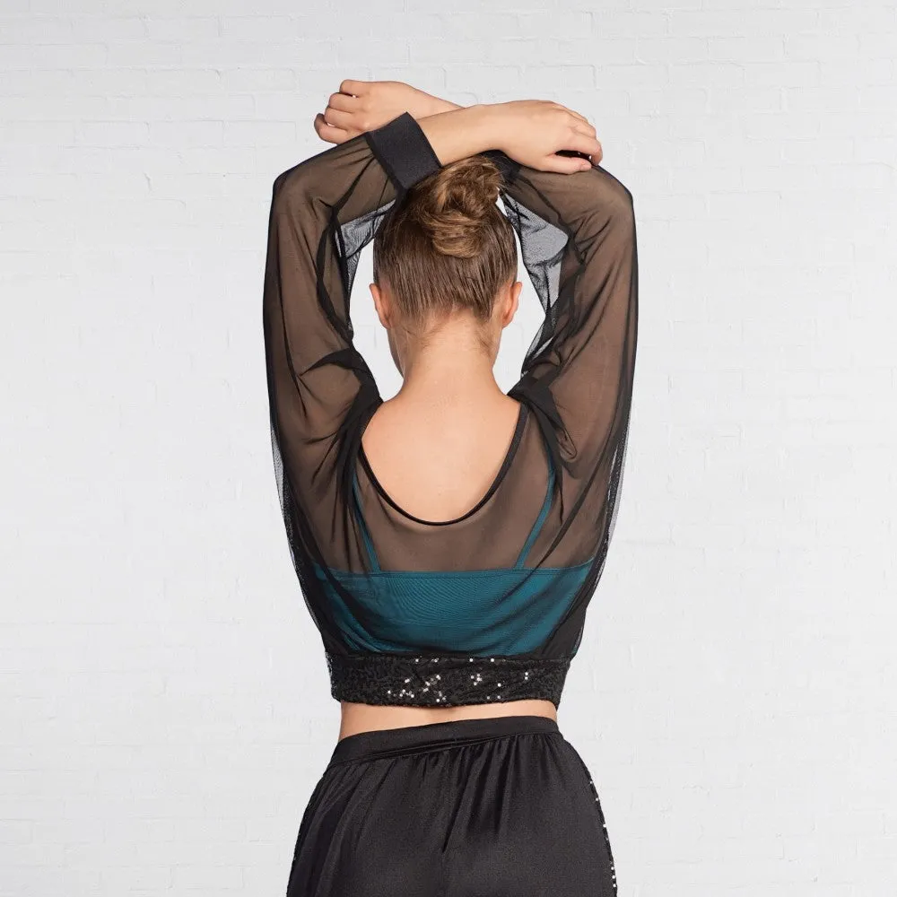 1st Position Mesh Over Top With Sequin Waistband
