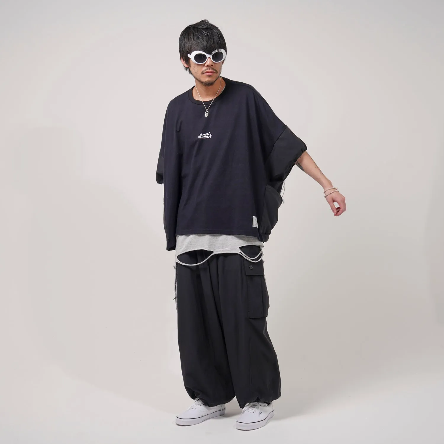 [2023 summer] EFFECTEN / switching poncho Tee