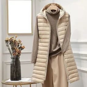 Beaumont Bodywarmer | Schickes langes Gilet mit Kapuze für Damen