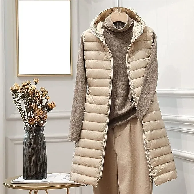 Beaumont Bodywarmer | Schickes langes Gilet mit Kapuze für Damen