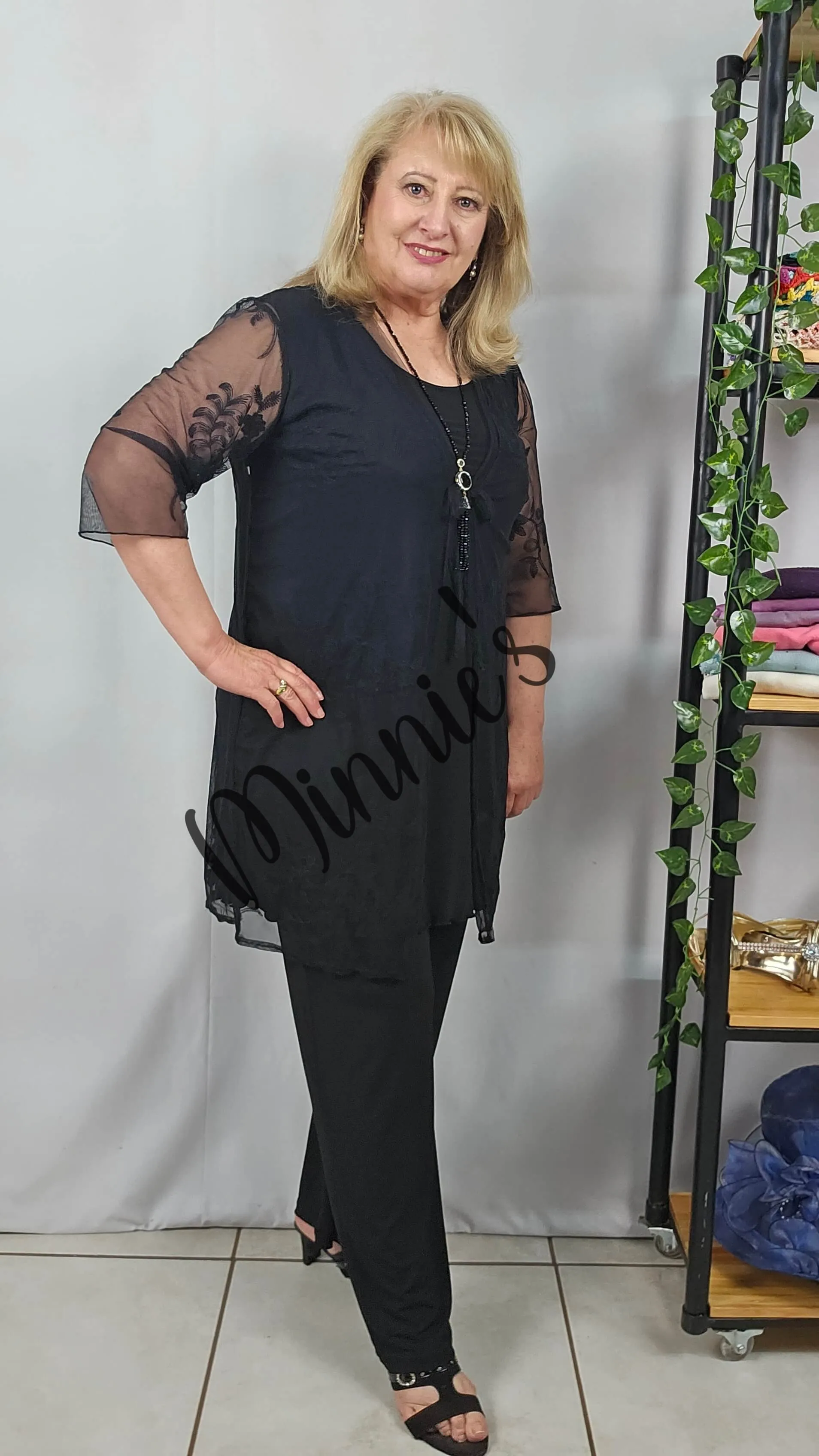 Black 3-Piece Pants Set LR0485