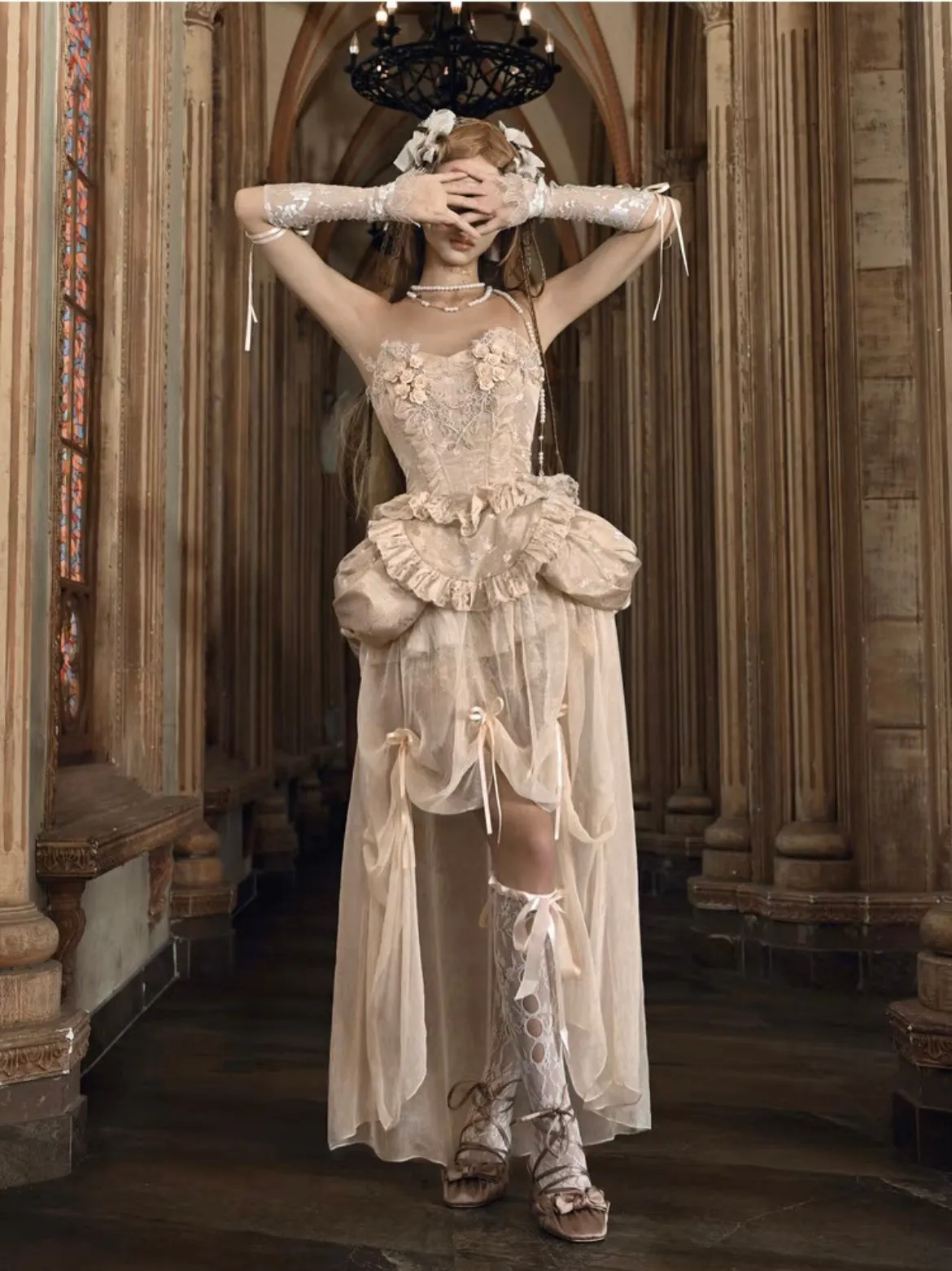 [Blood Supply] The Damaged Ballerina Dream Camisole Corset Top