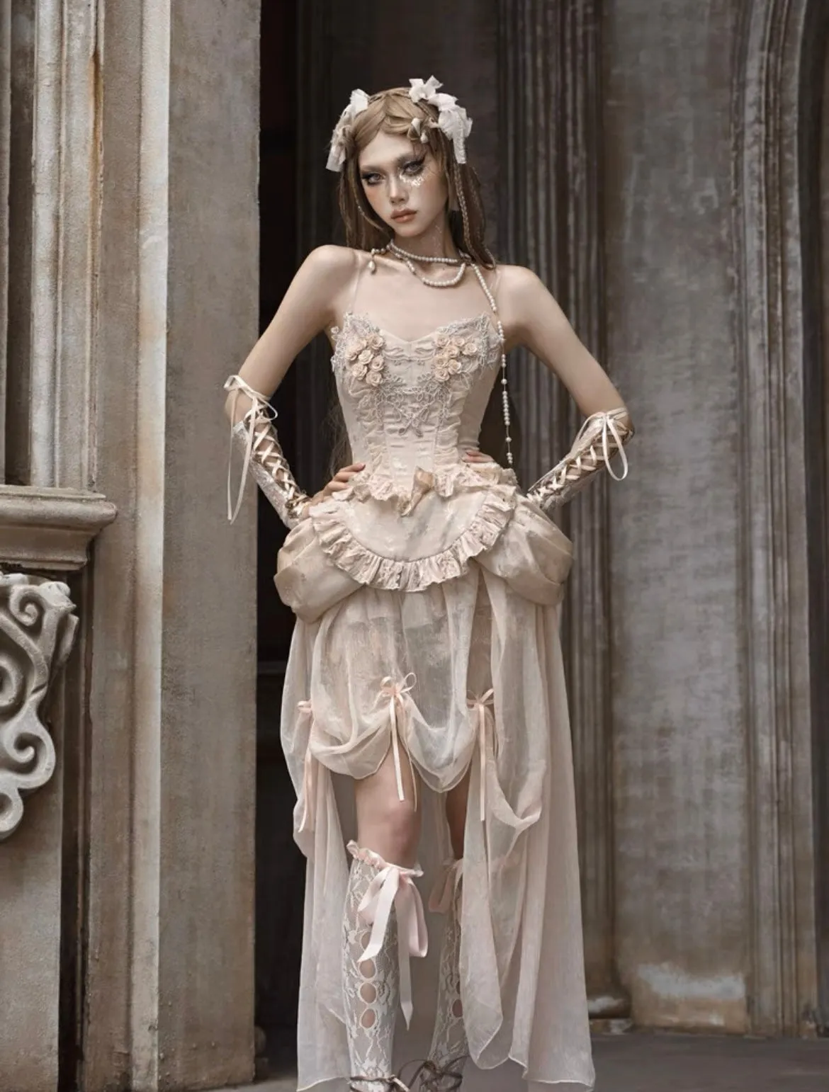 [Blood Supply] The Damaged Ballerina Dream Camisole Corset Top