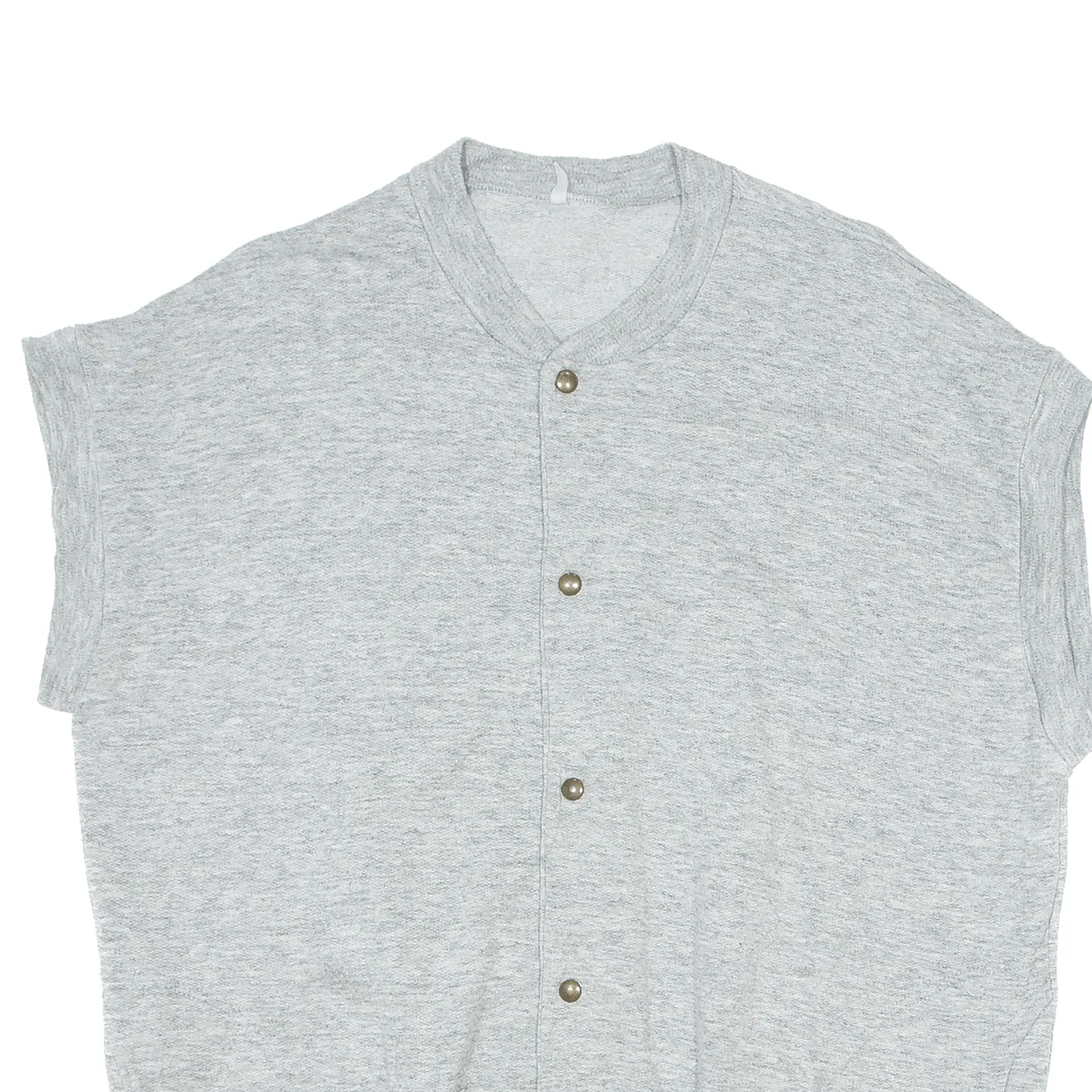 Button Up Gilet Grey Sweatshirt M