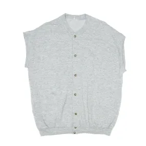 Button Up Gilet Grey Sweatshirt M
