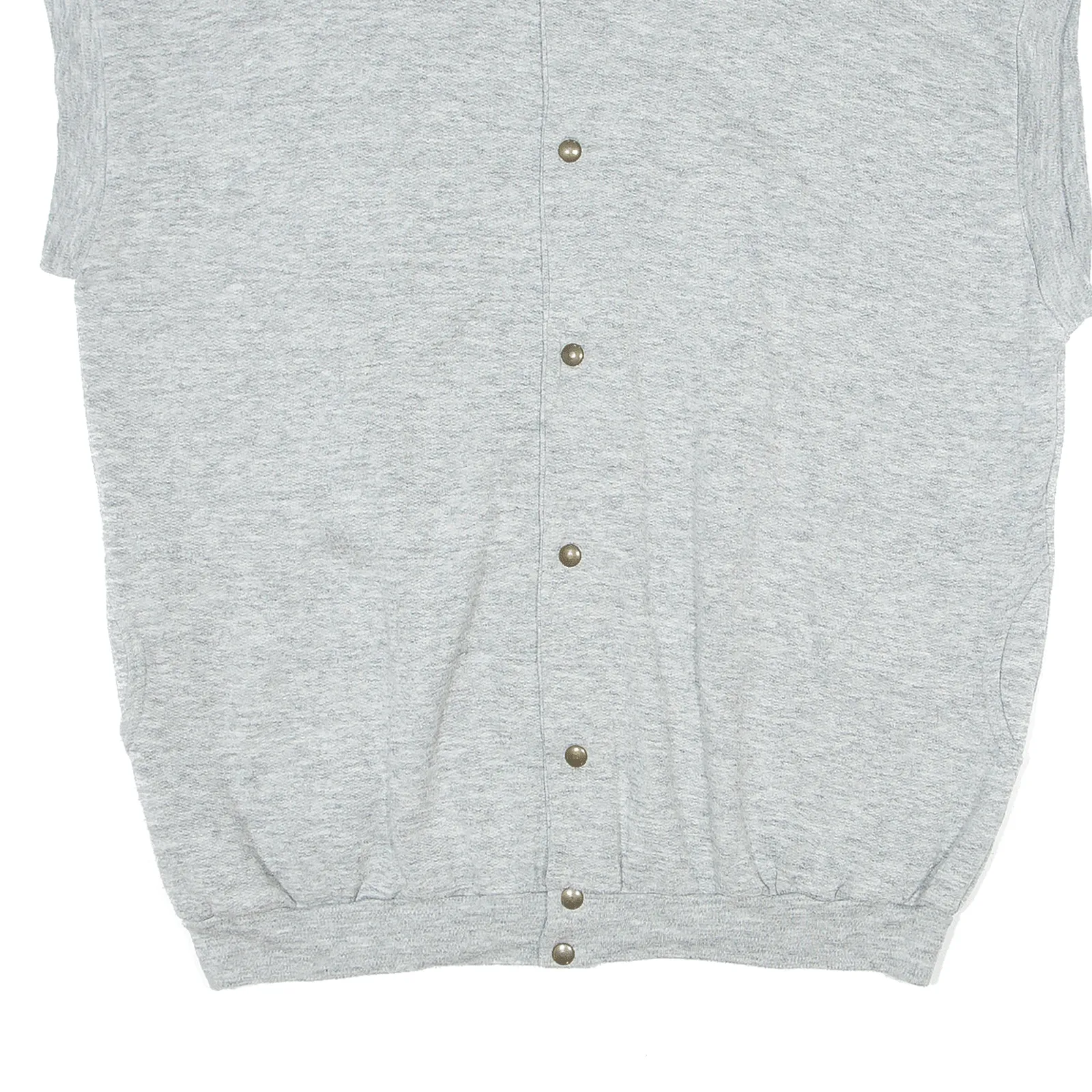 Button Up Gilet Grey Sweatshirt M