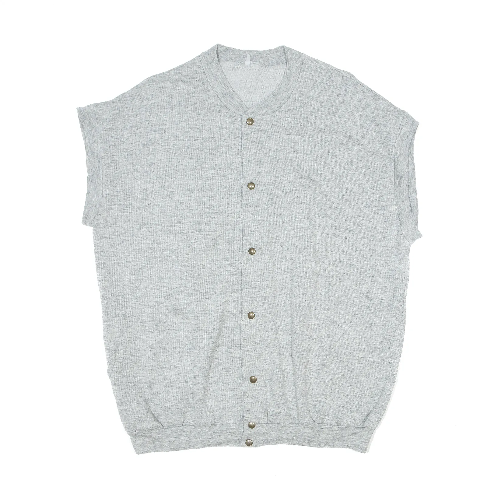 Button Up Gilet Grey Sweatshirt M