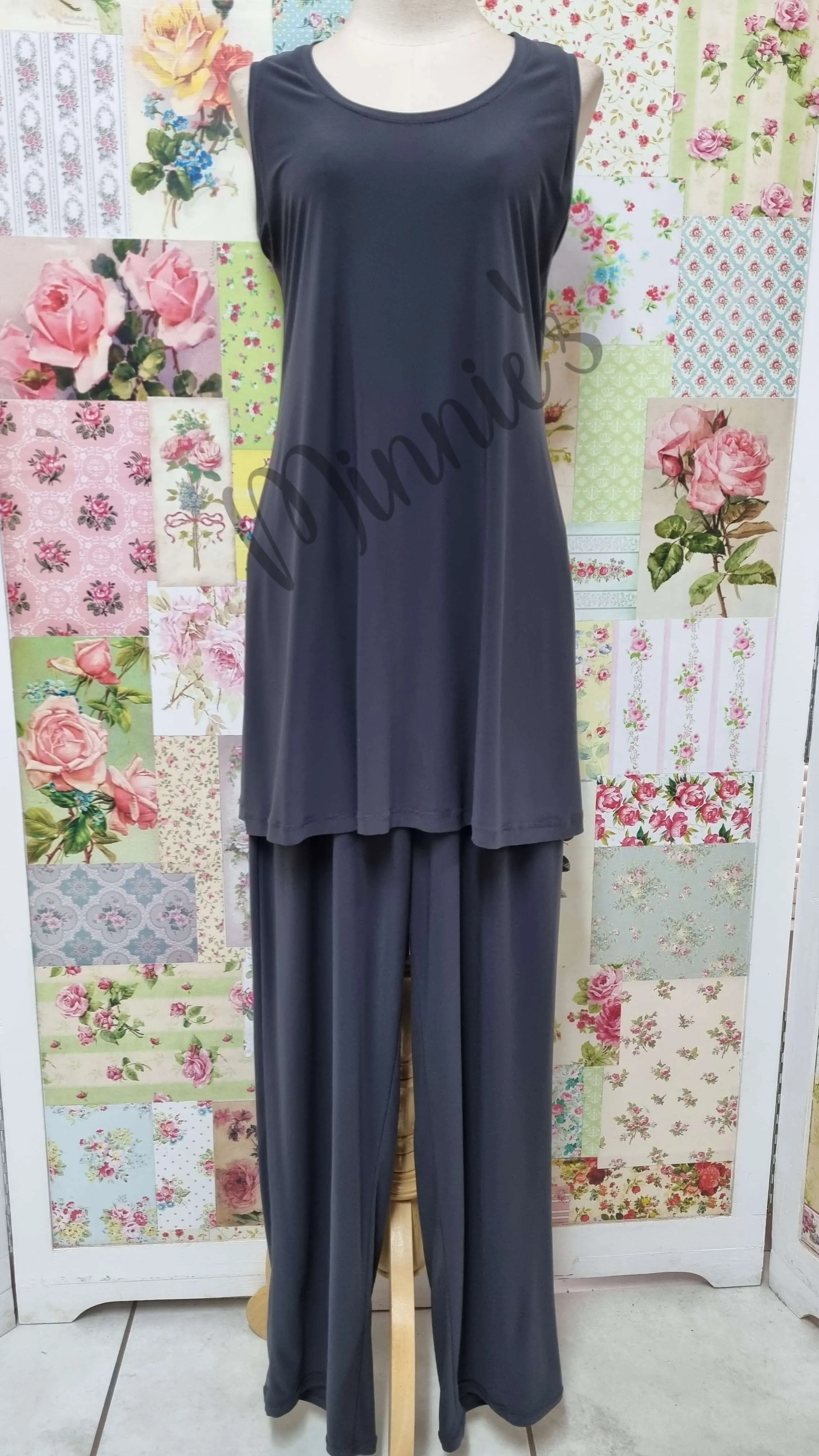 Charcoal 3-Piece Pants Set JS0633