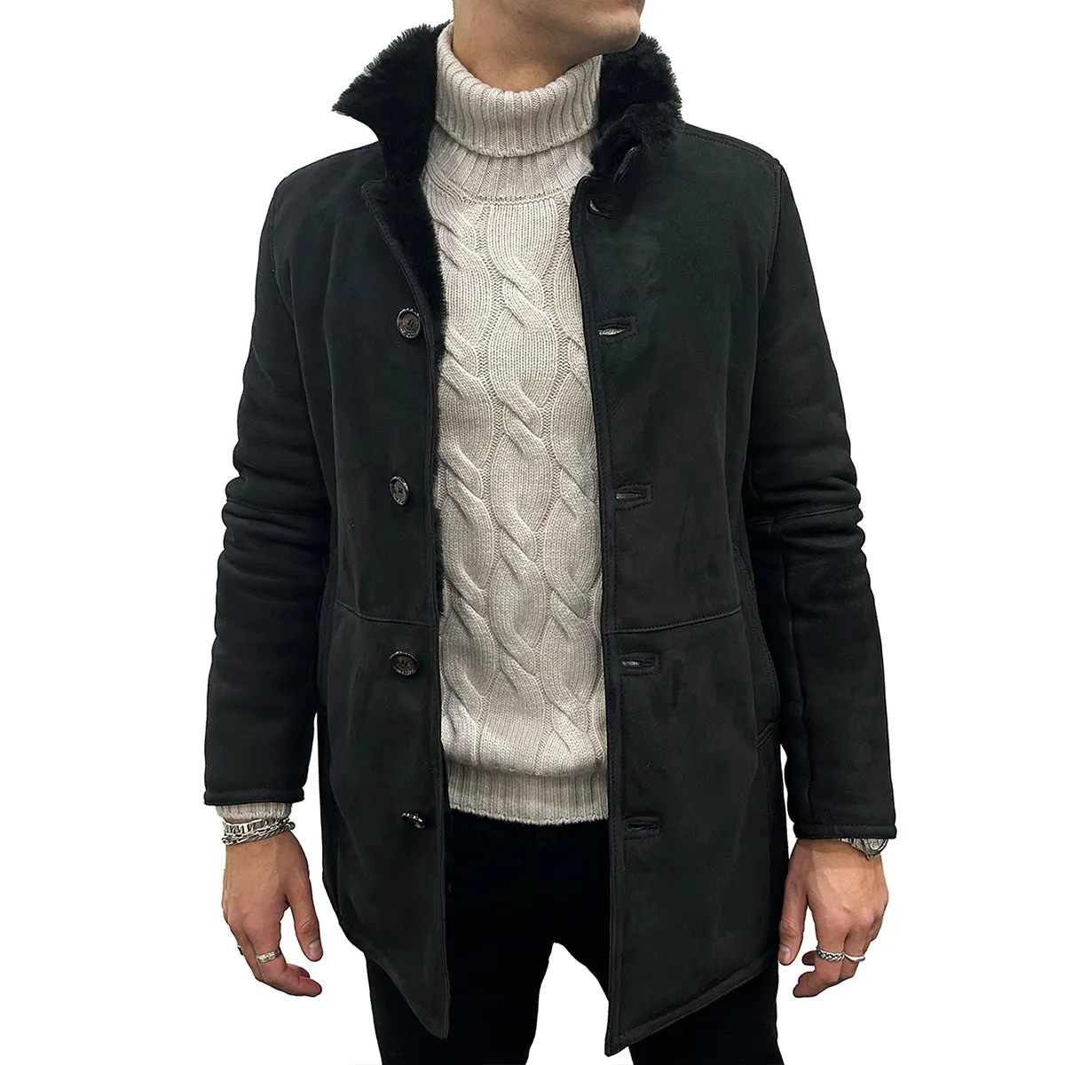 Classic Shearling Leather Jacket