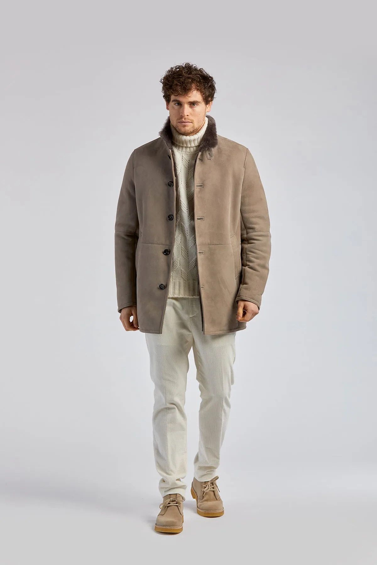 Classic Shearling Leather Jacket