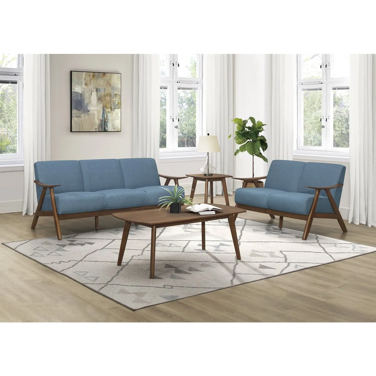 Damala Blue Love Seat
