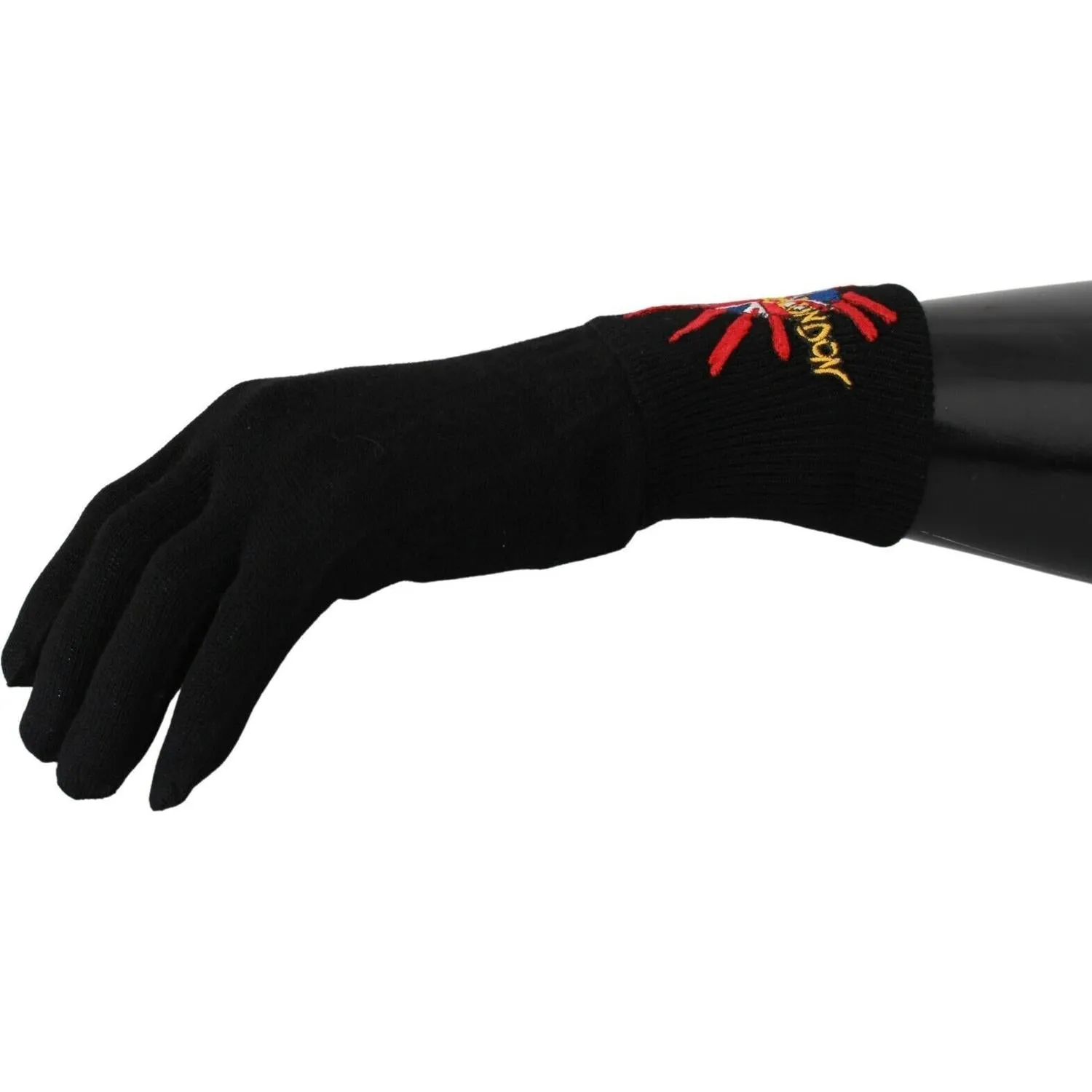 Dolce & Gabbana Elegant Black Virgin Wool Gloves