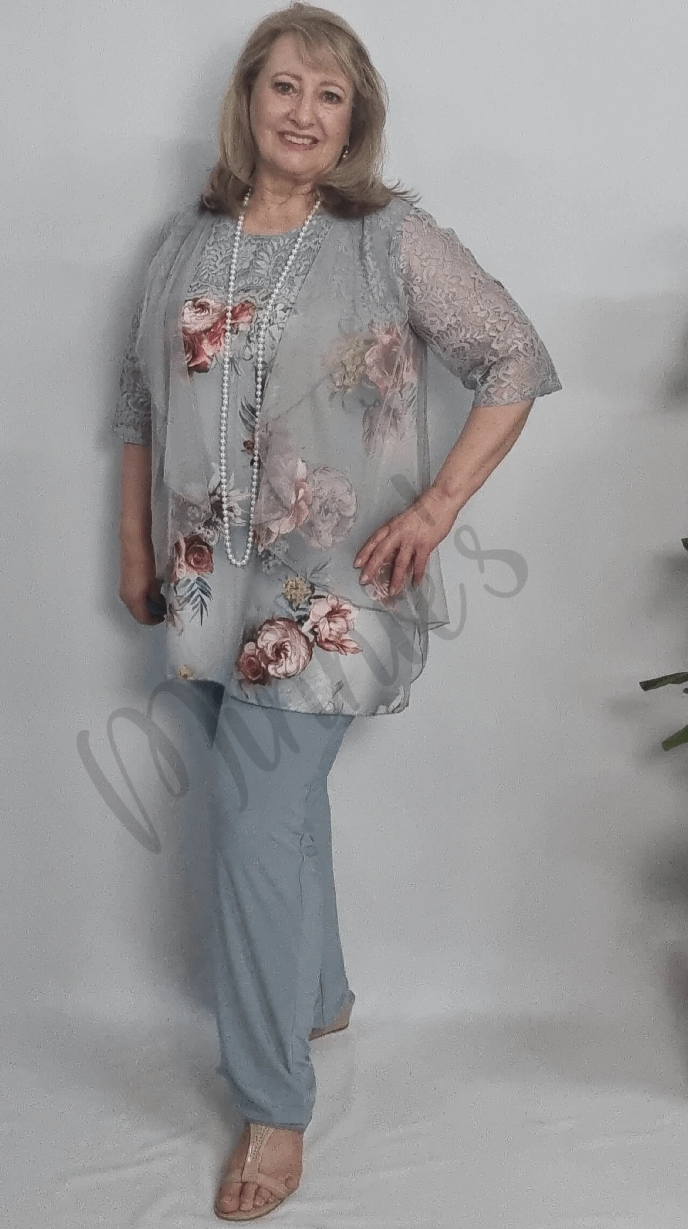 Grey 3-Piece Pants Set LR0404