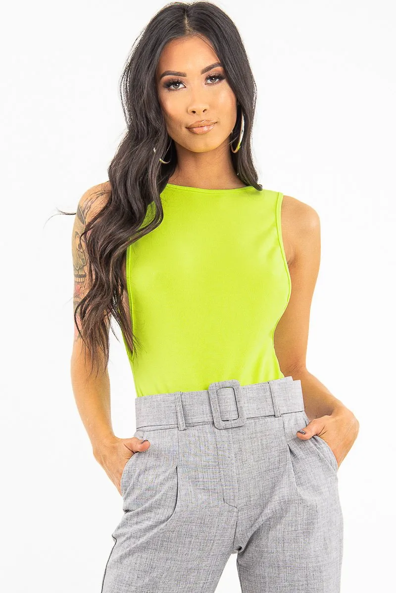 Grey Belted Tailored Trousers - Celena