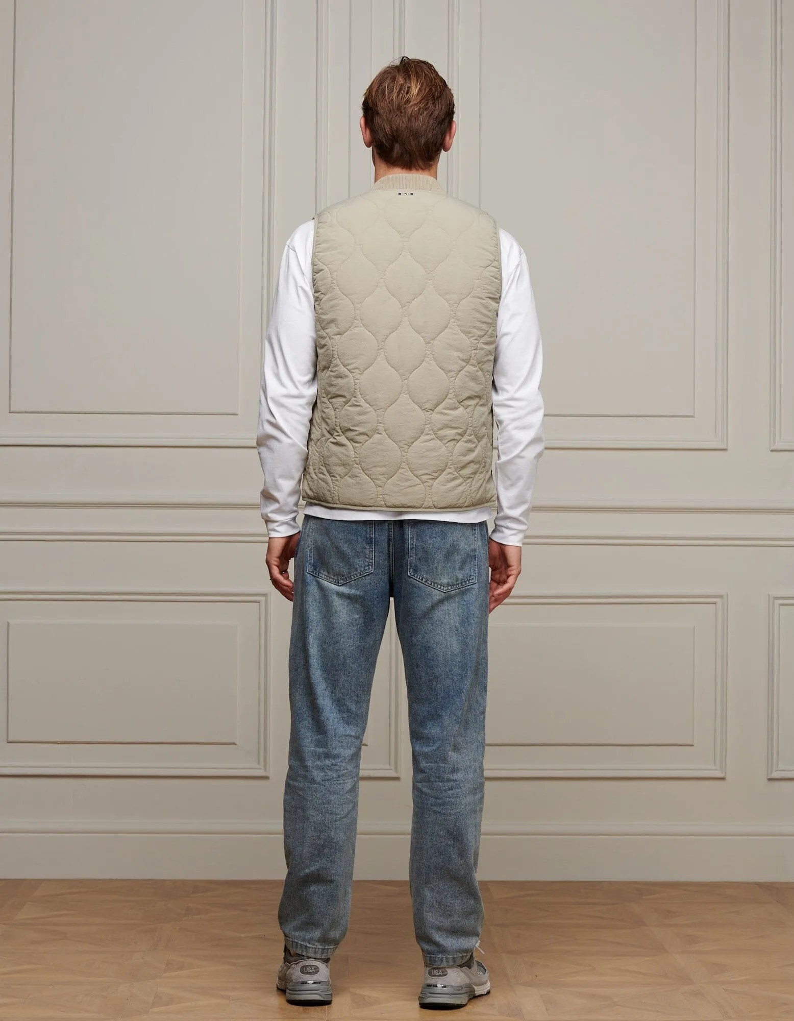 Grey Onion Quilt Gilet