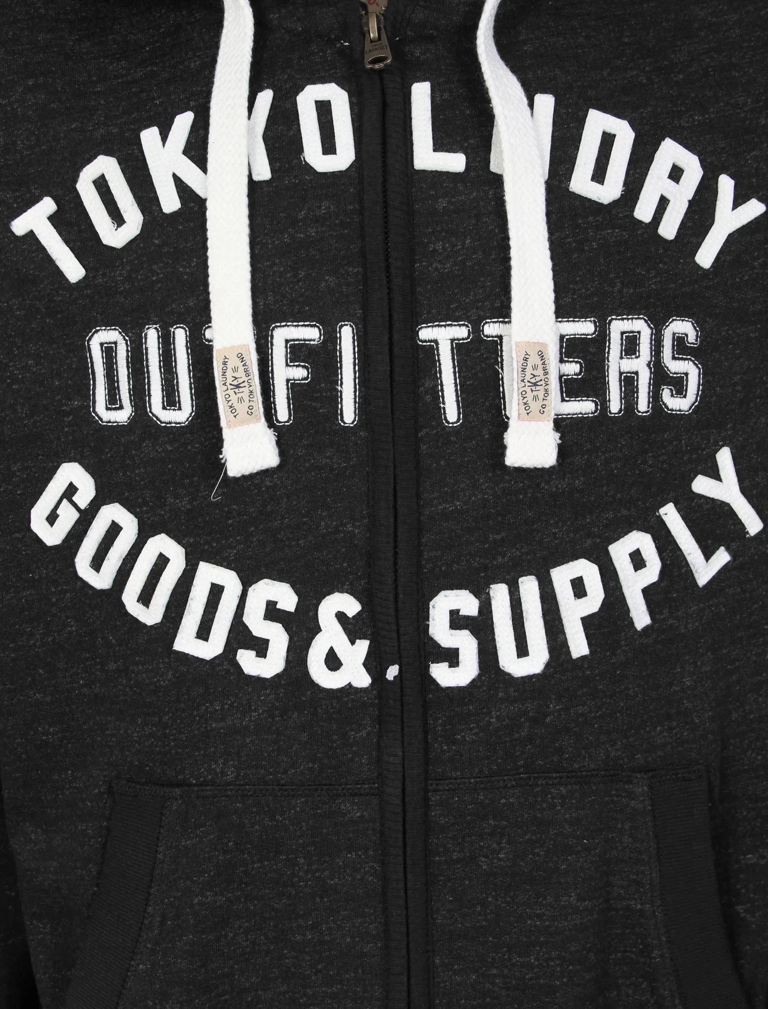 Hawk Hills Zip Through Hoodie in Charcoal Marl - Tokyo Laundry