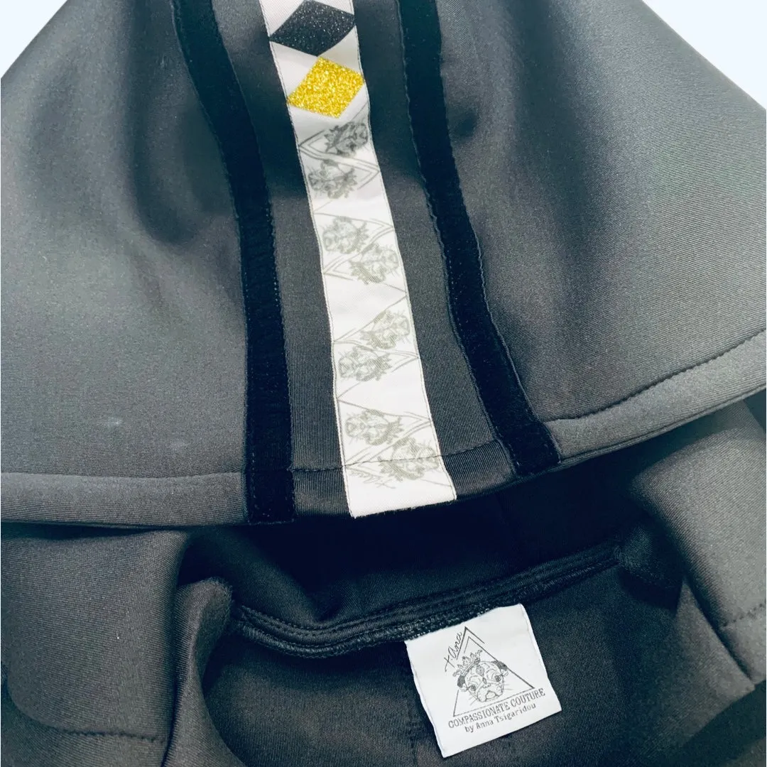 “Il Classico Nero” Scuba vest with oversized hood