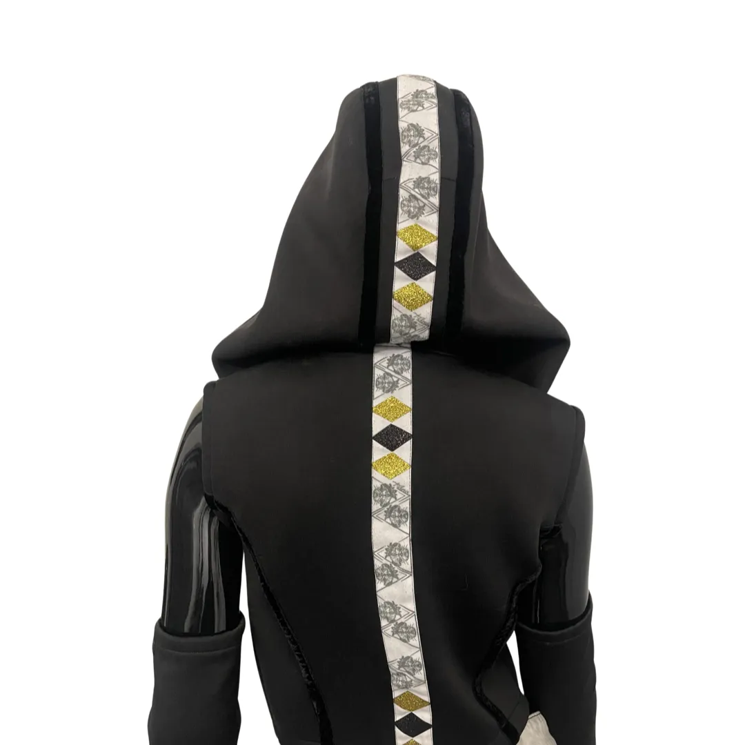 “Il Classico Nero” Scuba vest with oversized hood