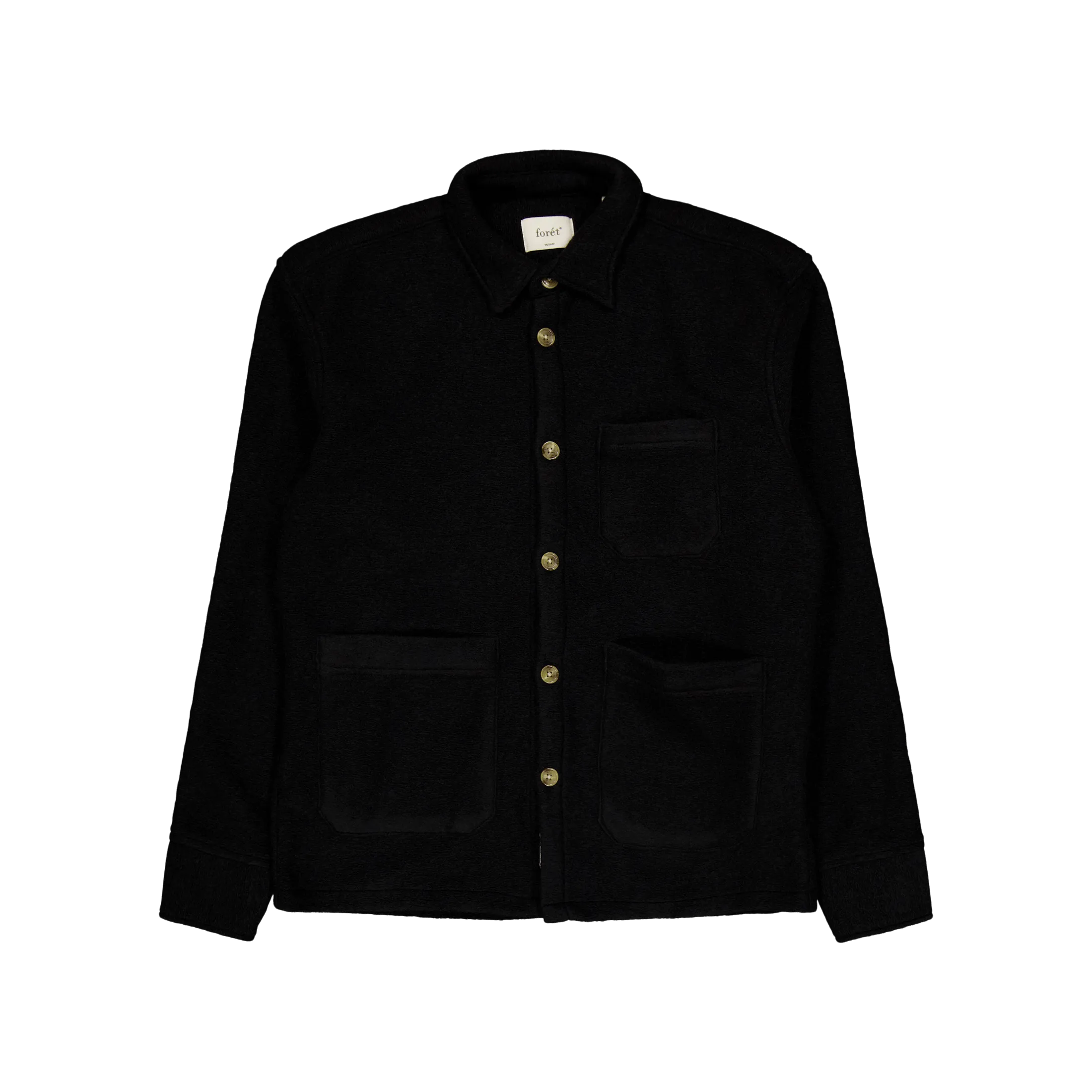 Ivy Wool Overshirt Black