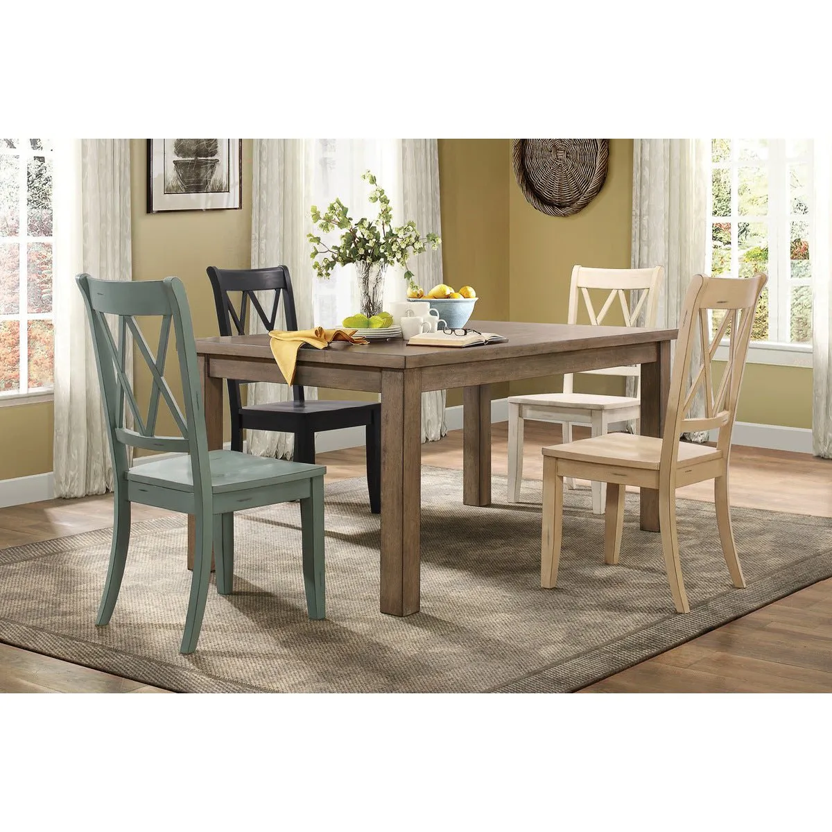 Janina Collection White Side Chair - Set of 2