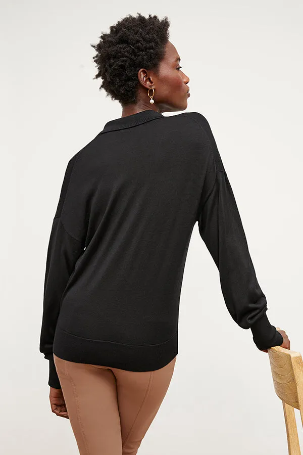 Leo Pullover - Silk Jersey :: Black