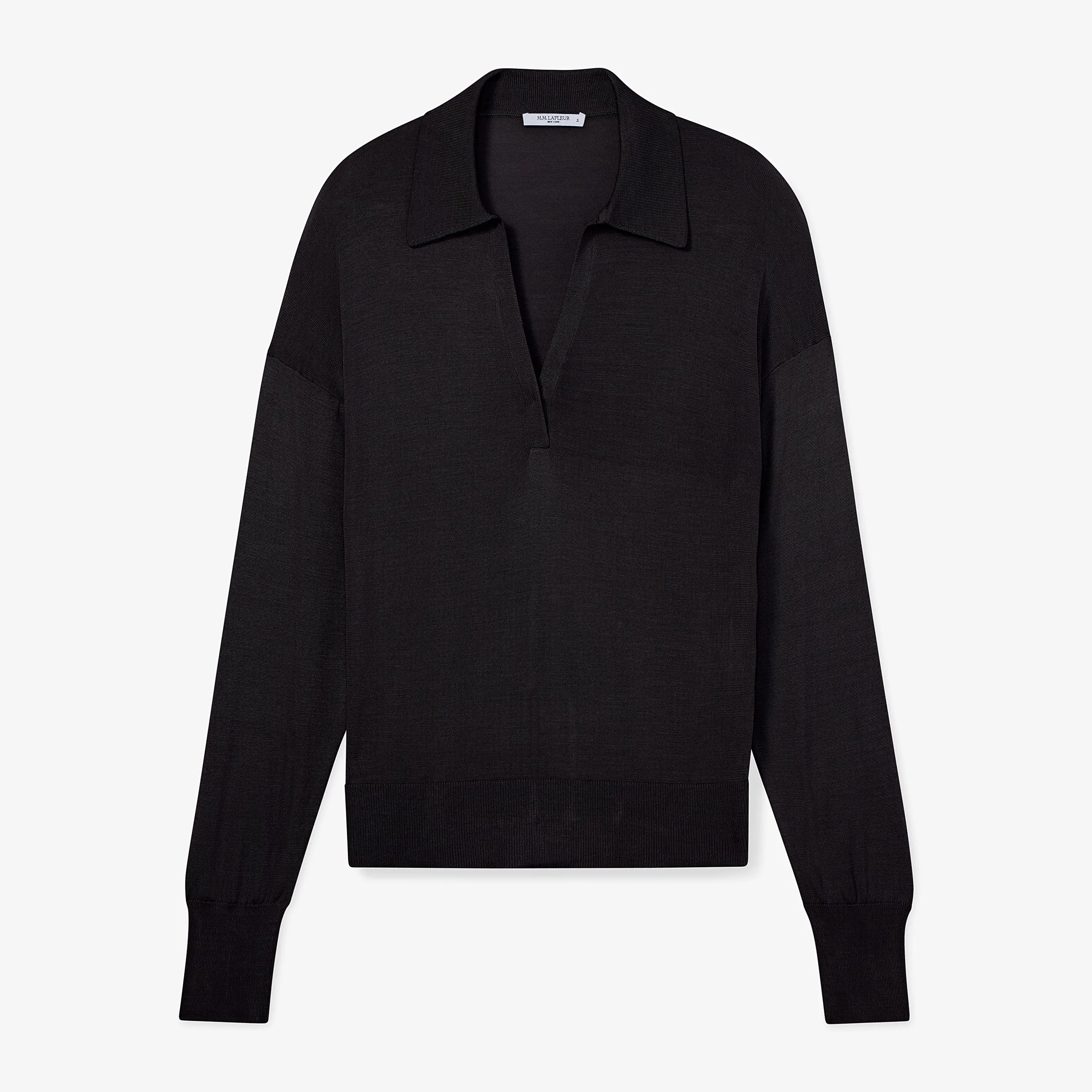Leo Pullover - Silk Jersey :: Black