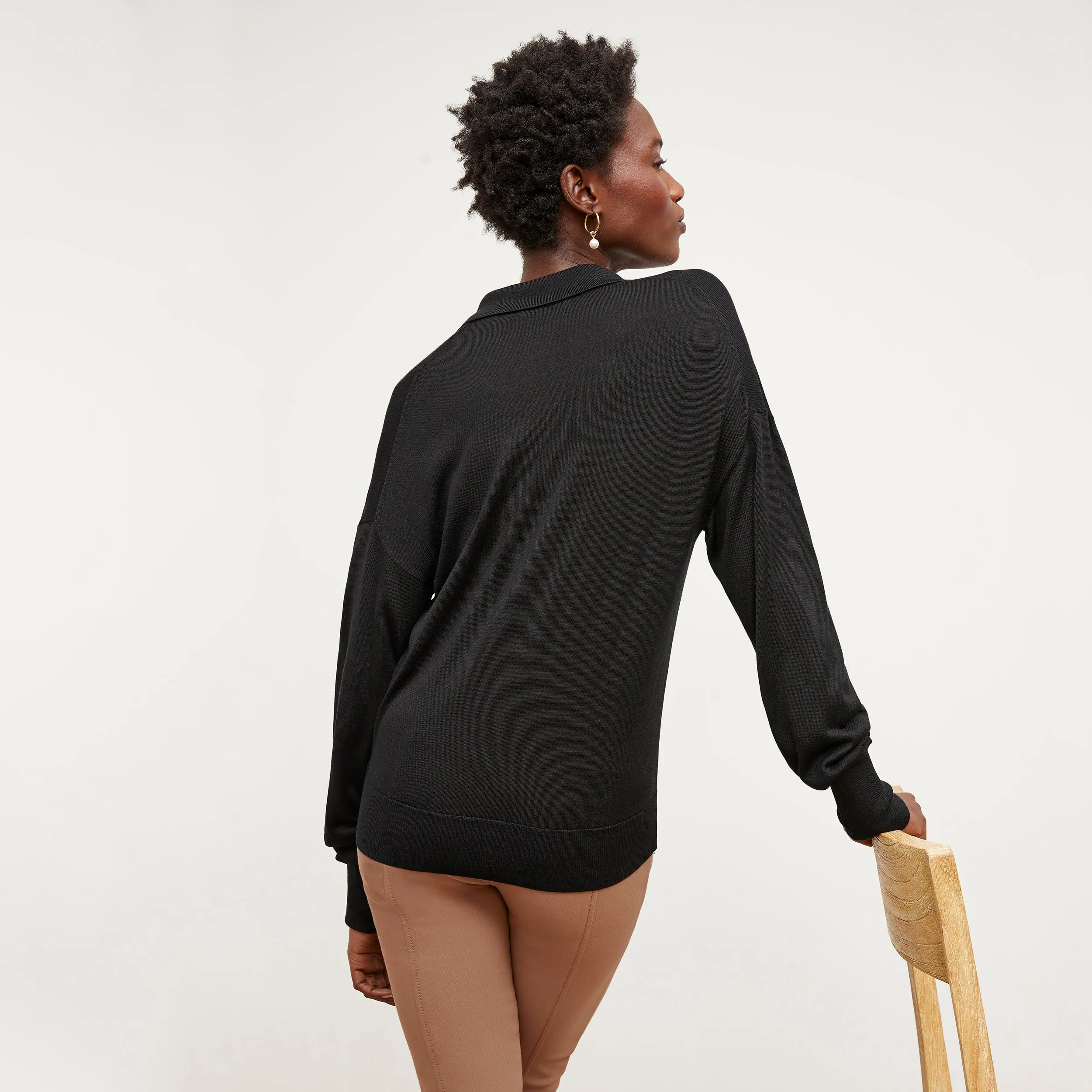 Leo Pullover - Silk Jersey :: Black