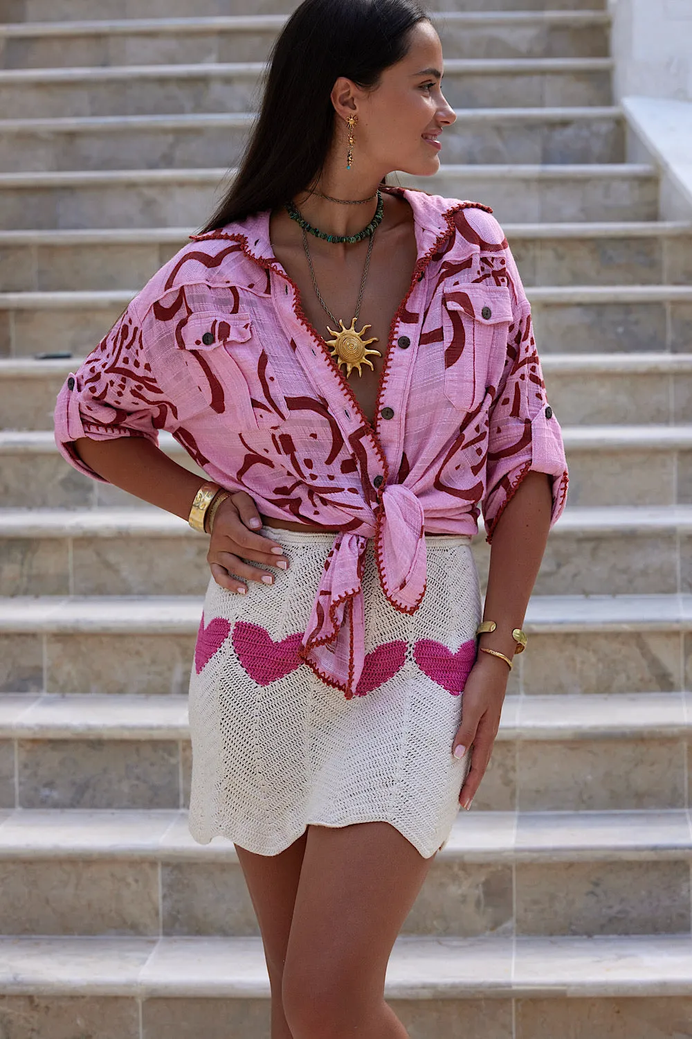 Lover Crochet Mini Skirt