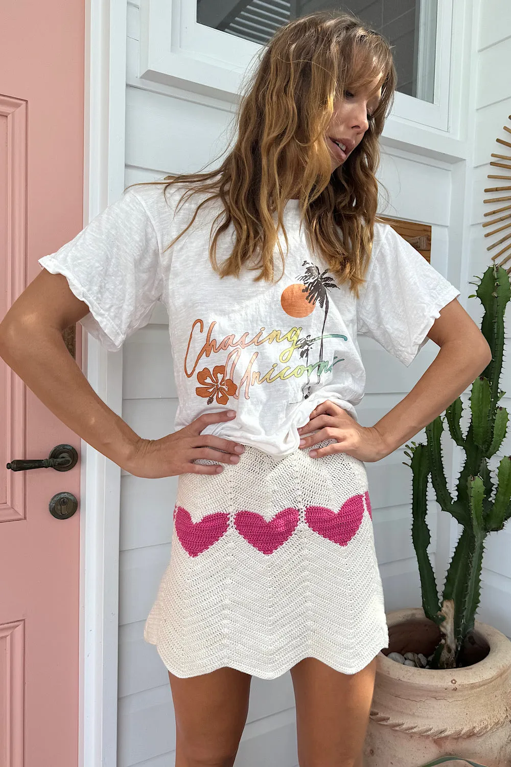 Lover Crochet Mini Skirt