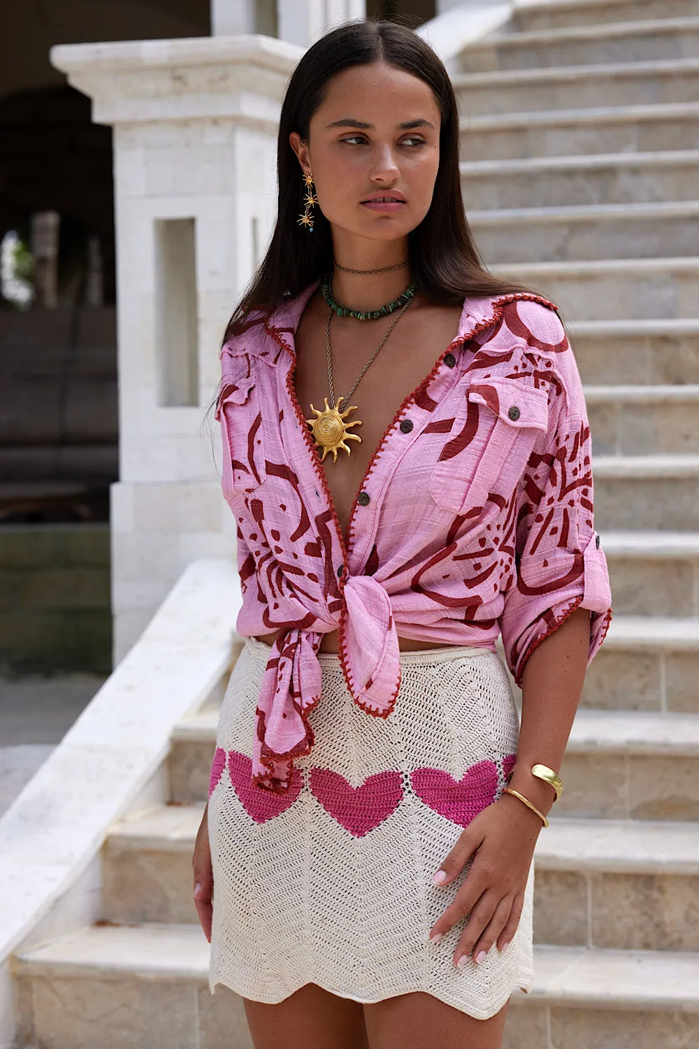 Lover Crochet Mini Skirt