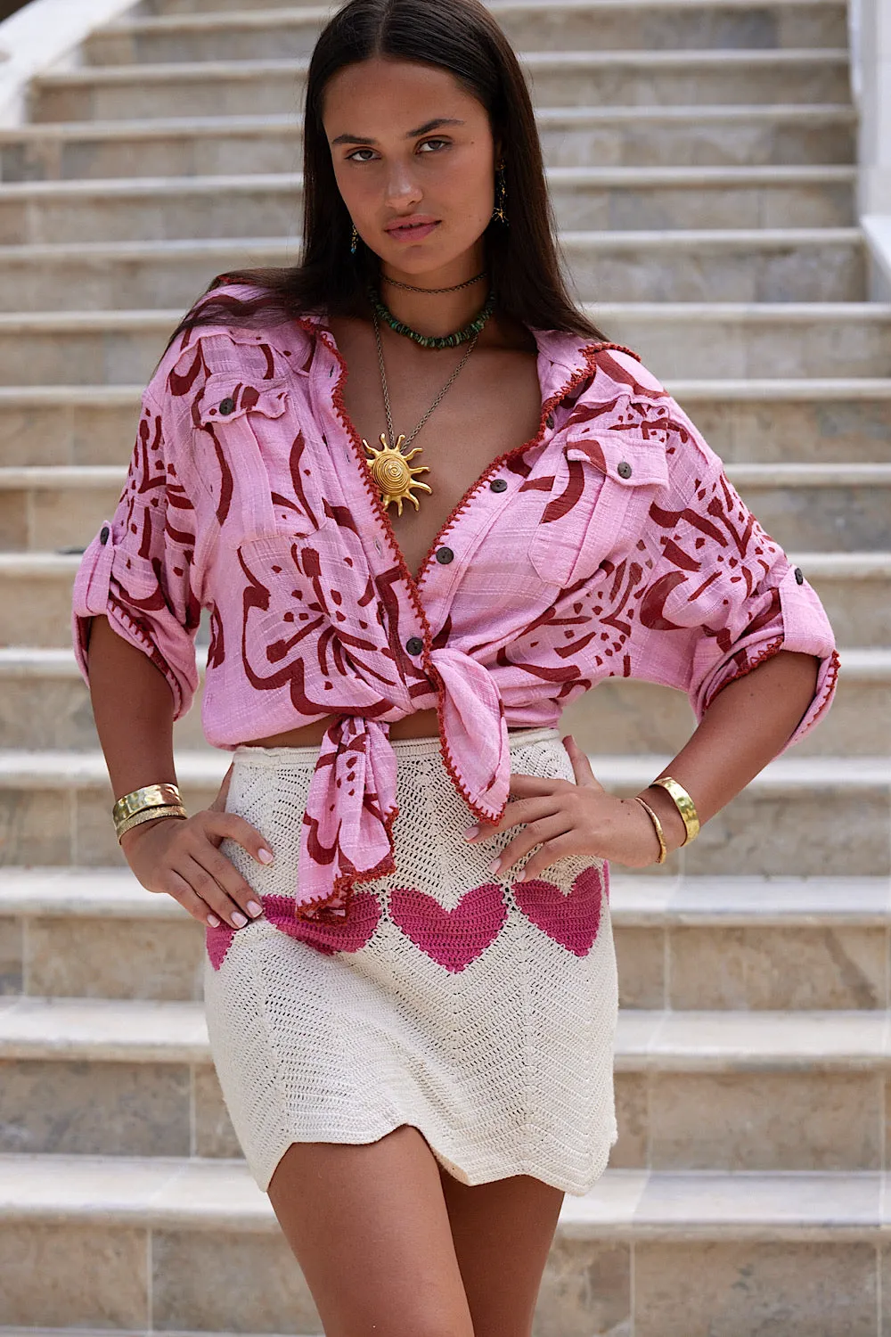 Lover Crochet Mini Skirt