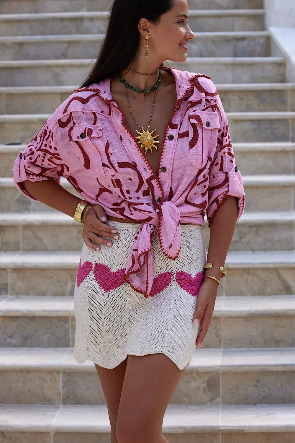 Lover Crochet Mini Skirt