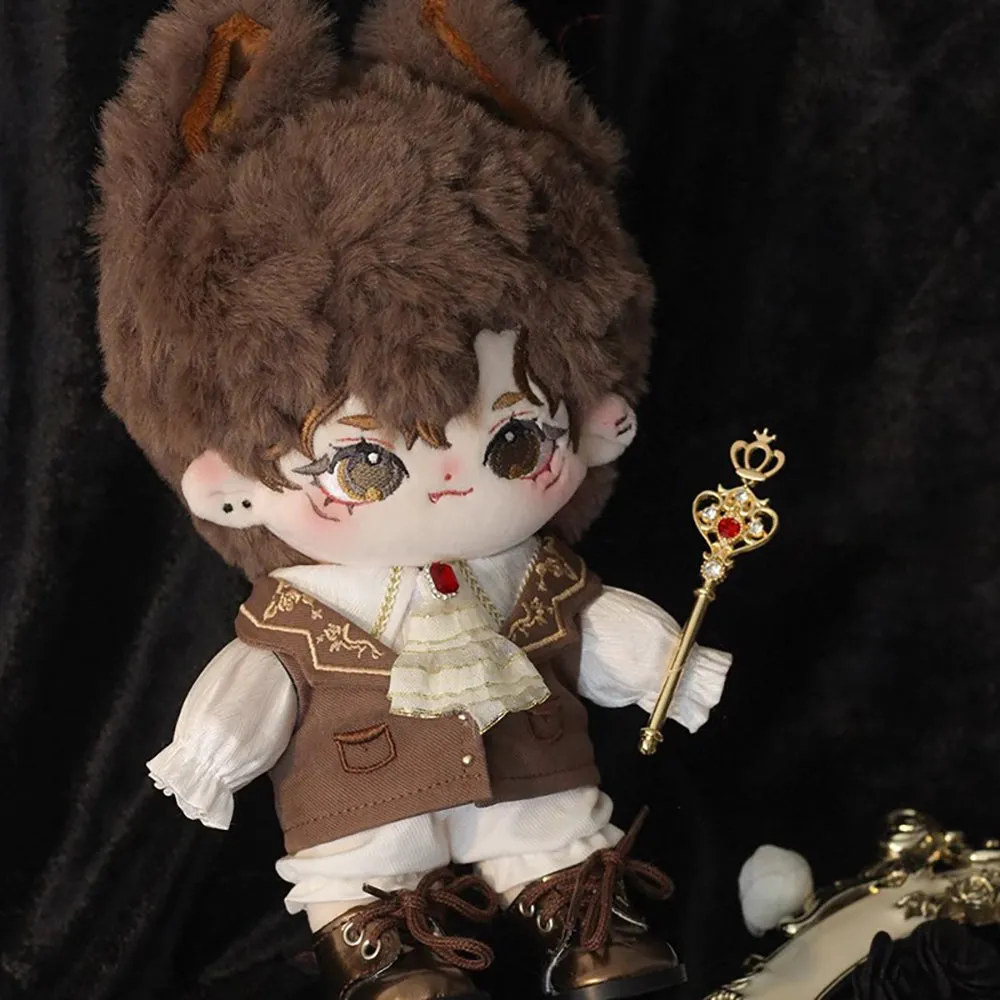 niannyyhouse Hat Vest Shirt Tie Pants Poncho Shoes Accessories Palace Outfit 20cm 8in Plush Doll Clothes