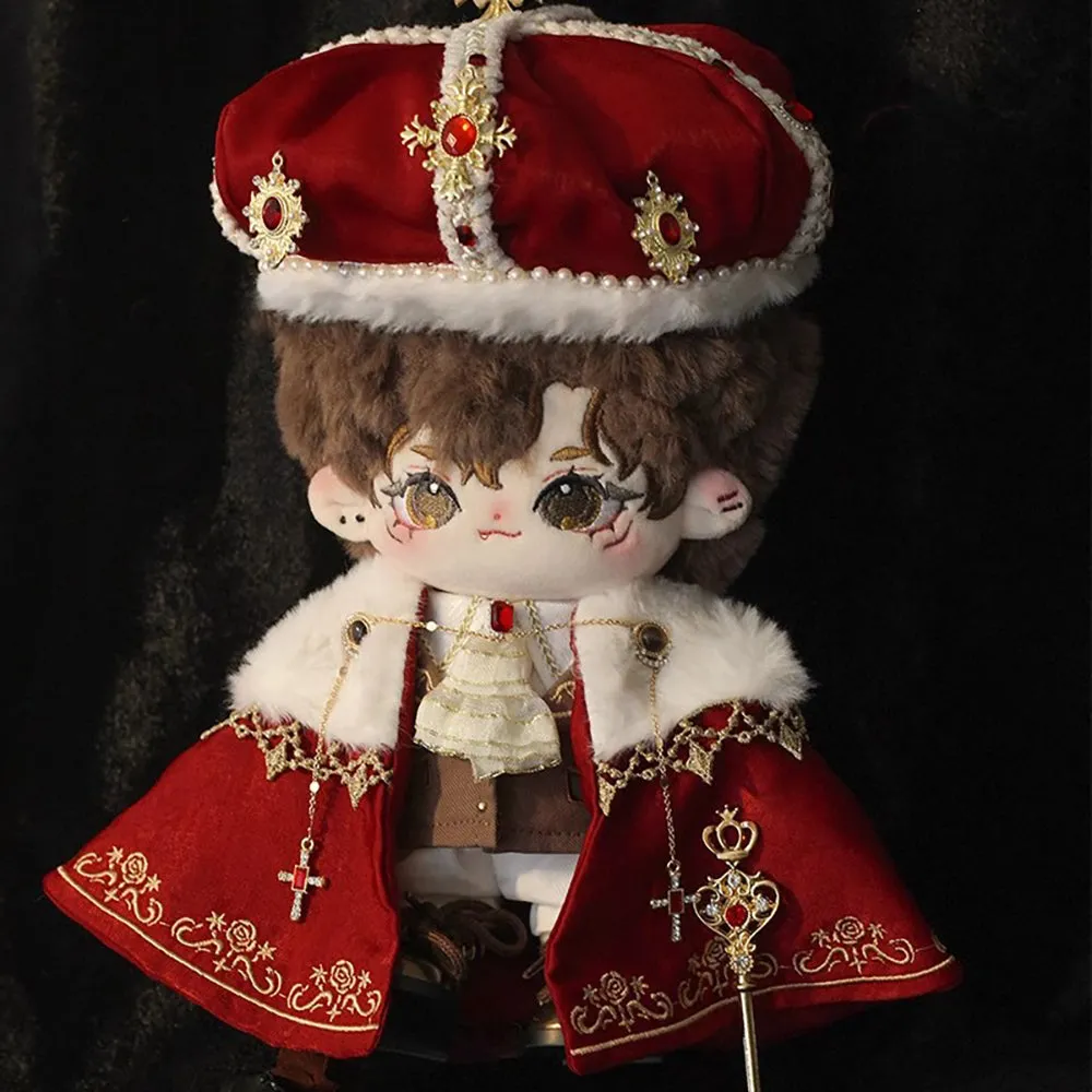 niannyyhouse Hat Vest Shirt Tie Pants Poncho Shoes Accessories Palace Outfit 20cm 8in Plush Doll Clothes