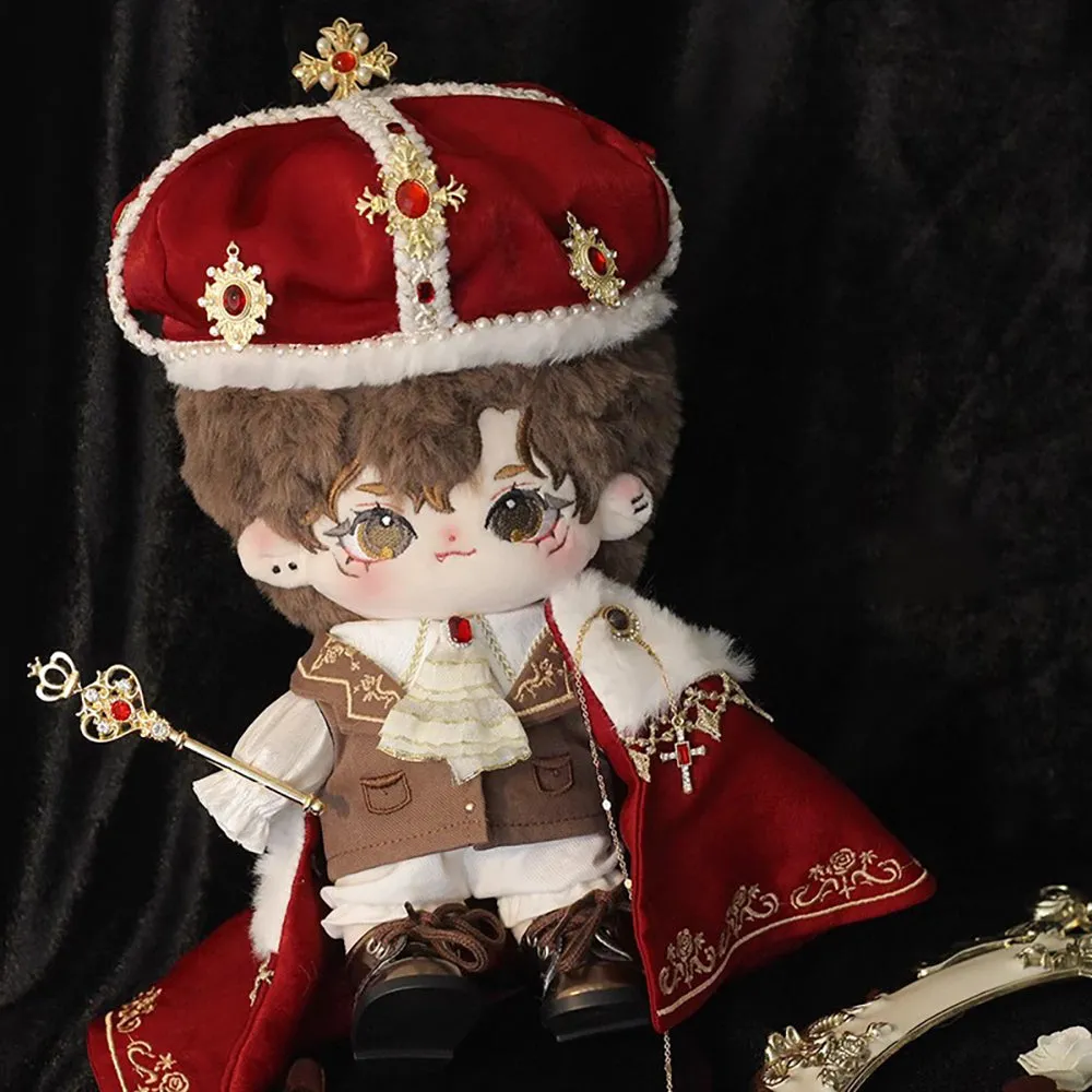 niannyyhouse Hat Vest Shirt Tie Pants Poncho Shoes Accessories Palace Outfit 20cm 8in Plush Doll Clothes