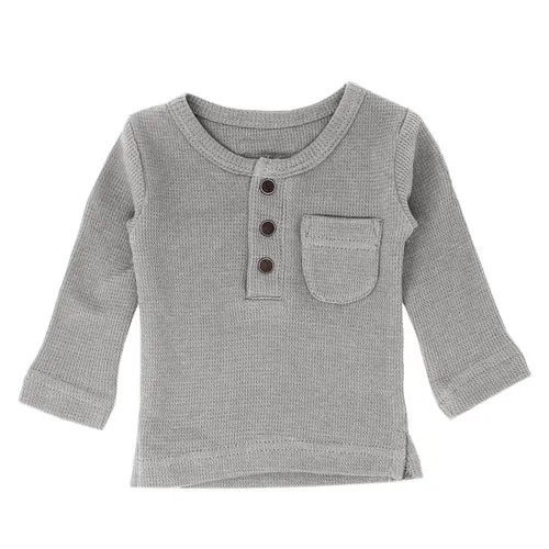 Organic Thermal Long Sleeve Shirt in Mist