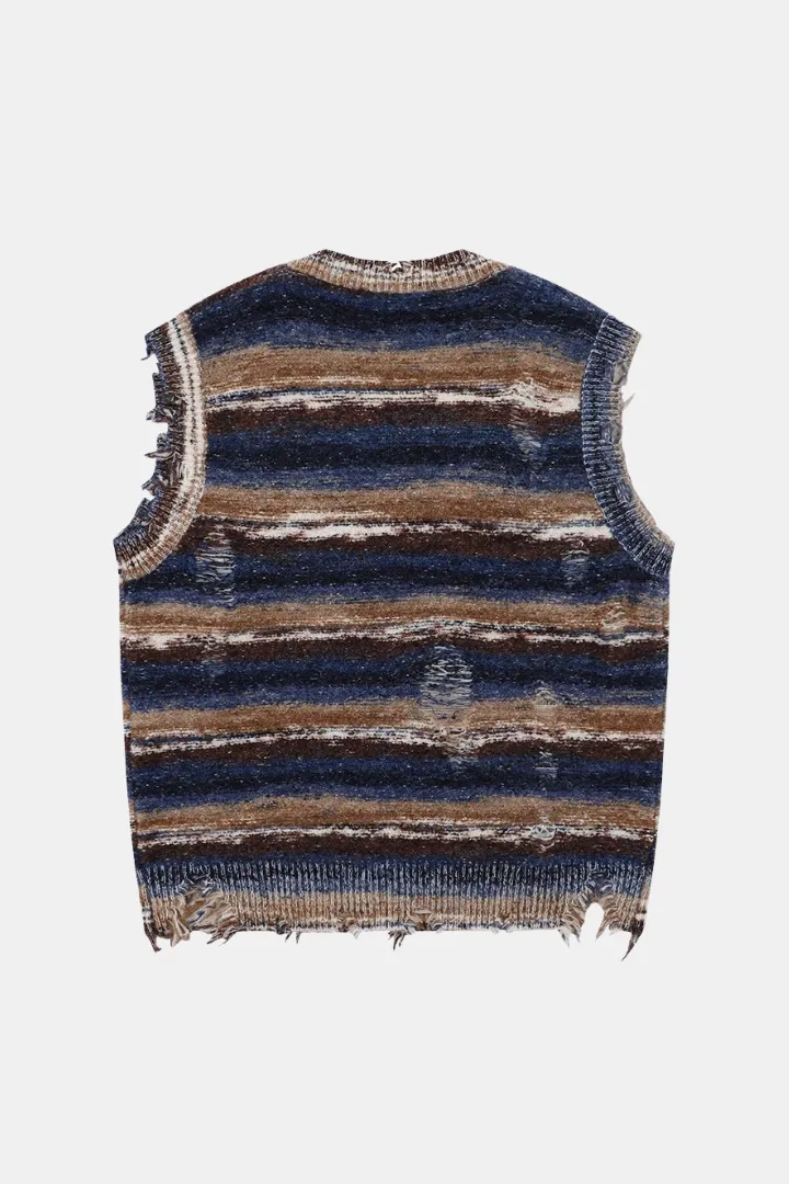 Ripped Gilet Pullover