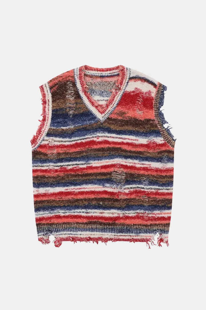 Ripped Gilet Pullover