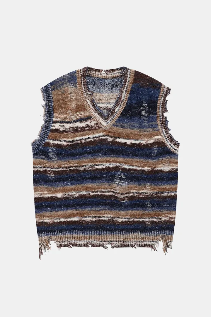 Ripped Gilet Pullover