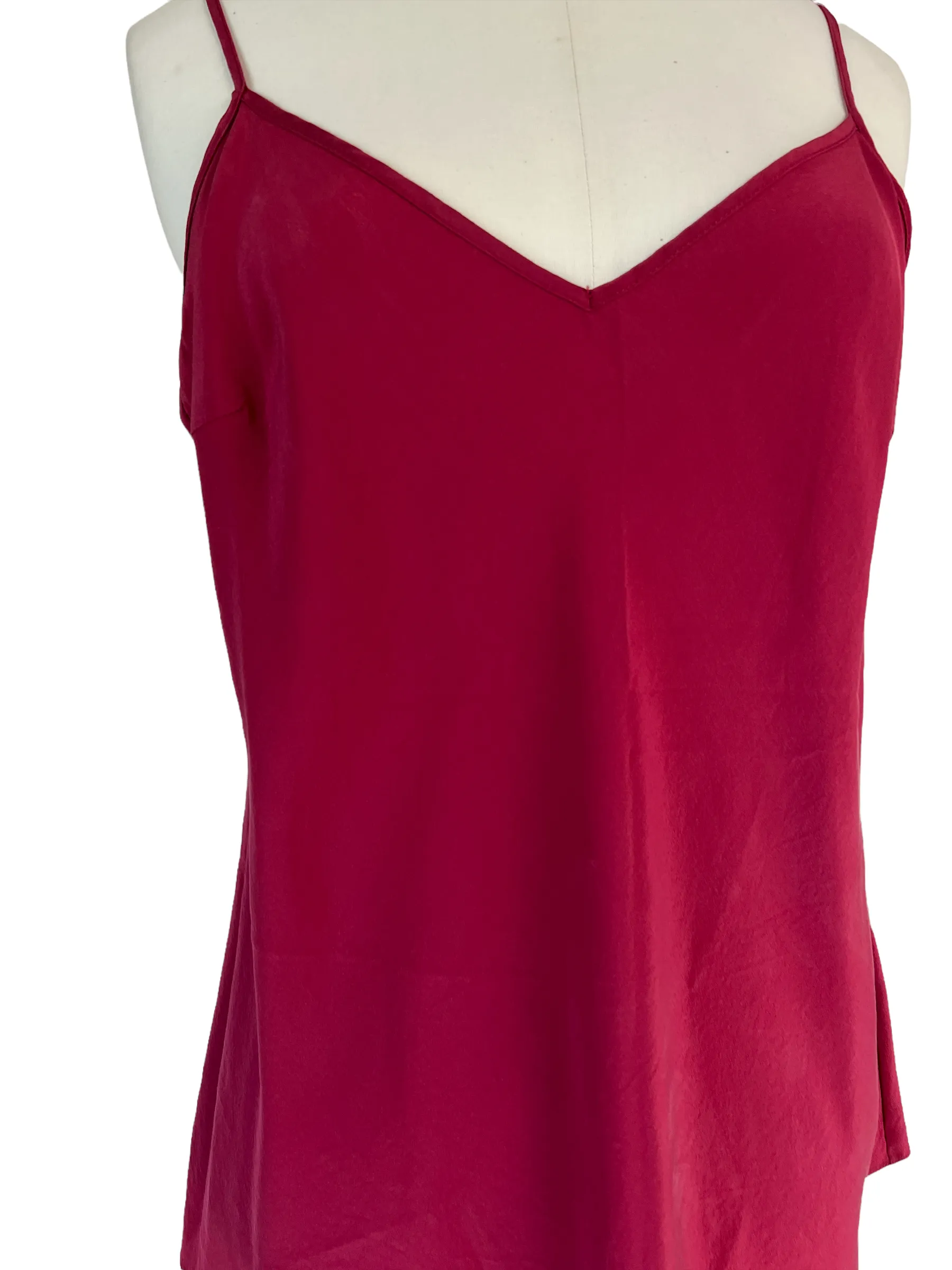 Silk Red Camisole - S