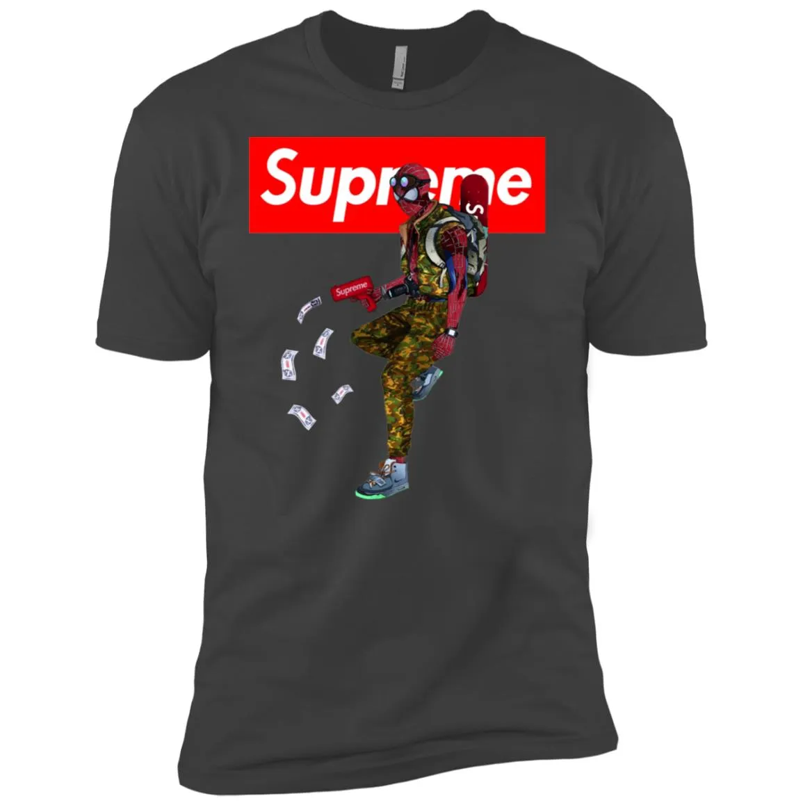 Supreme Spider Man Best T-shirt Men Short Sleeve T-Shirt