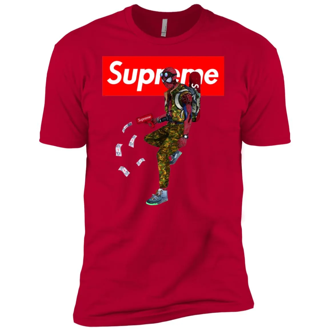 Supreme Spider Man Best T-shirt Men Short Sleeve T-Shirt