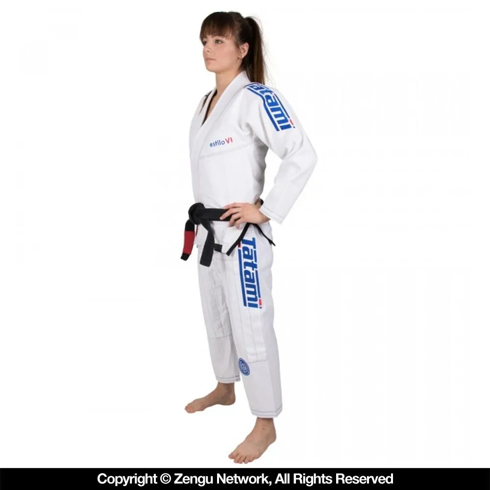 Tatami "Estilo 6.0" Women's BJJ Gi - White/Blue