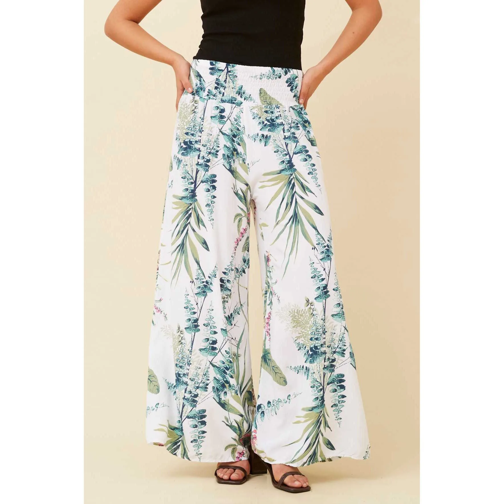 Tropical Print Pants - Tropical