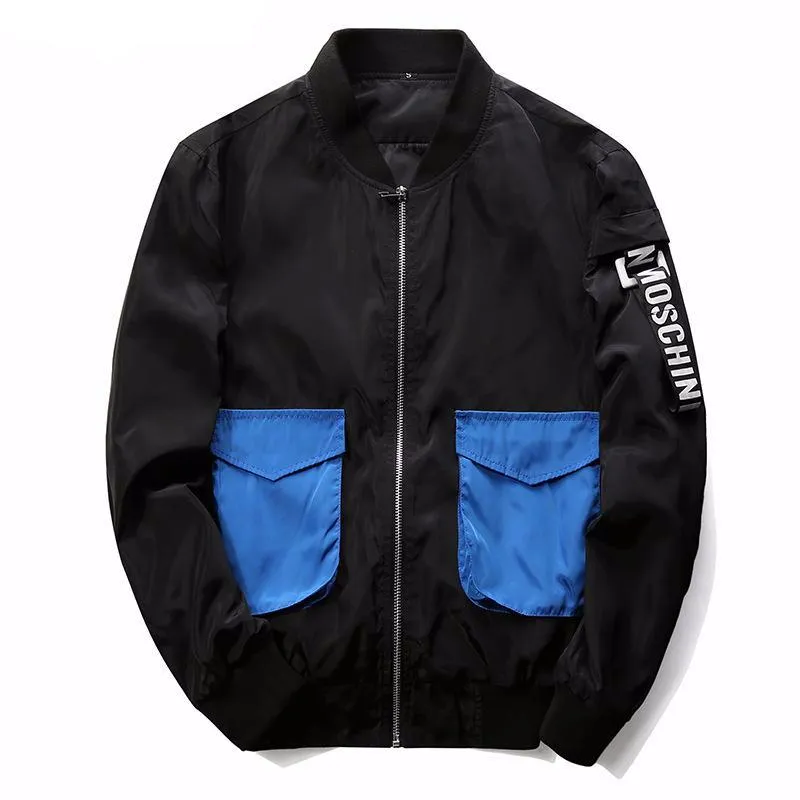 Two Sides Big Pocket Men Bomber Jacket