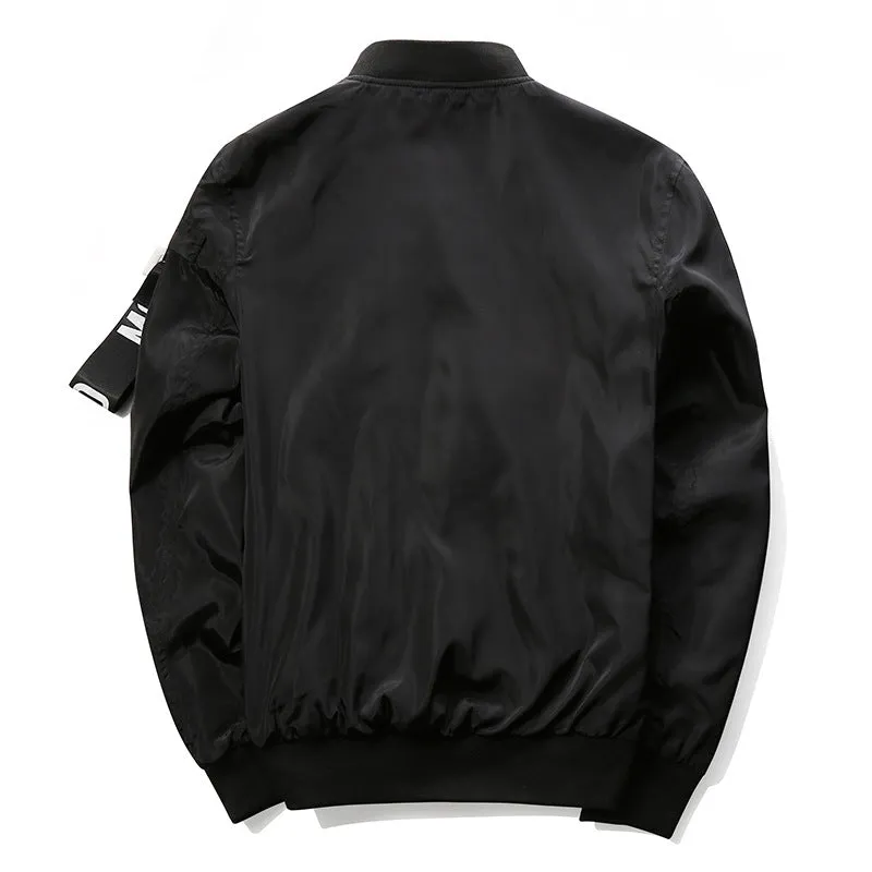 Two Sides Big Pocket Men Bomber Jacket