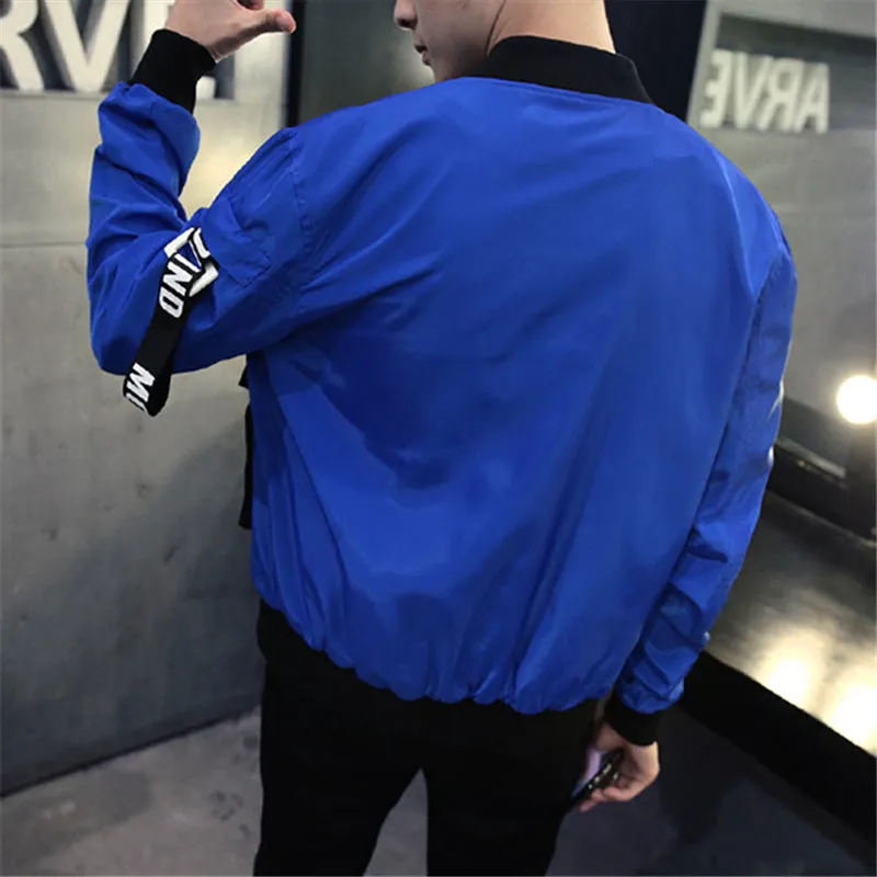 Two Sides Big Pocket Men Bomber Jacket