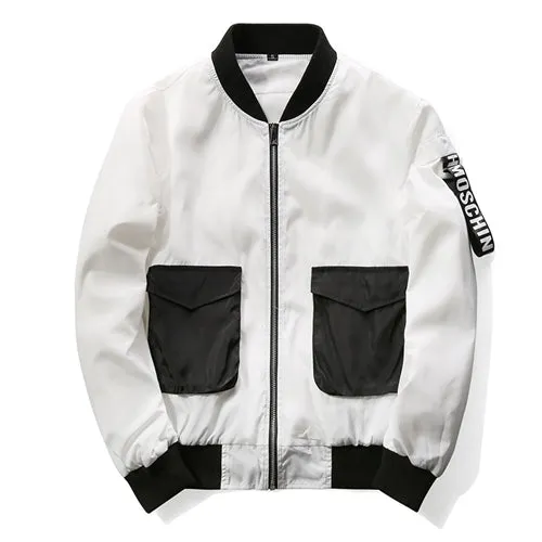 Two Sides Big Pocket Men Bomber Jacket