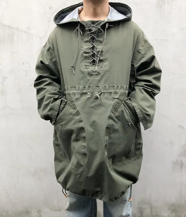 visvim/CHINOOK PONCHO 3L DMGD (OLIVE)