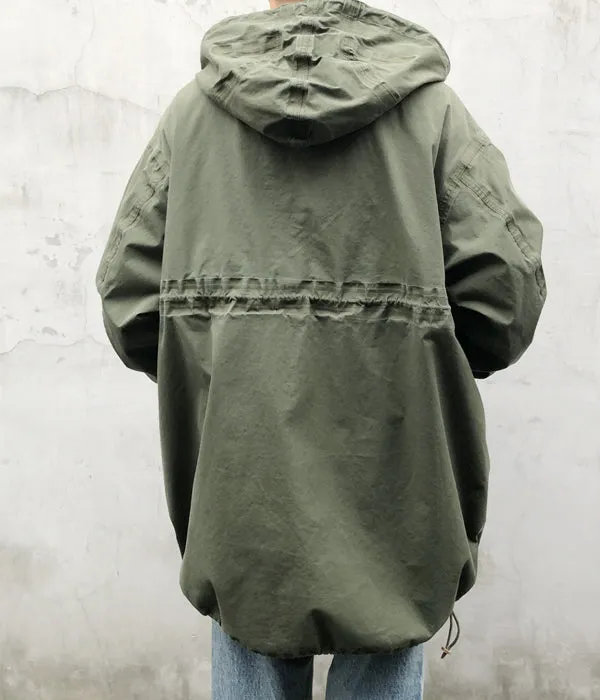 visvim/CHINOOK PONCHO 3L DMGD (OLIVE)